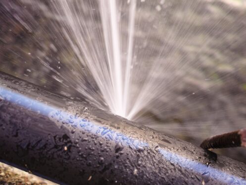 burst water pipe